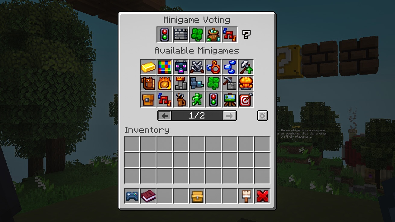 Minigames Overview Menu