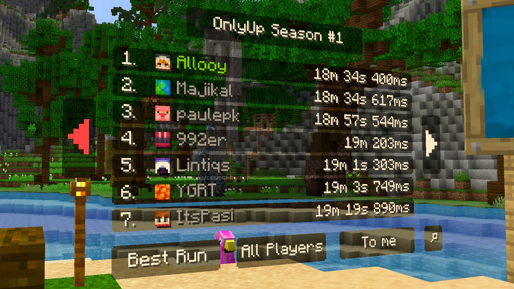 Only Up 1 Leaderboard